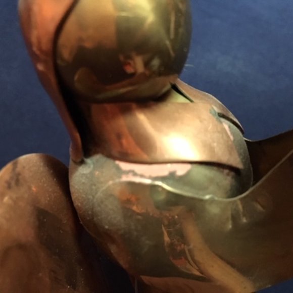 Brass Copper Angel Single Candle Holder Christmas 6" Vintage - Picture 14 of 14